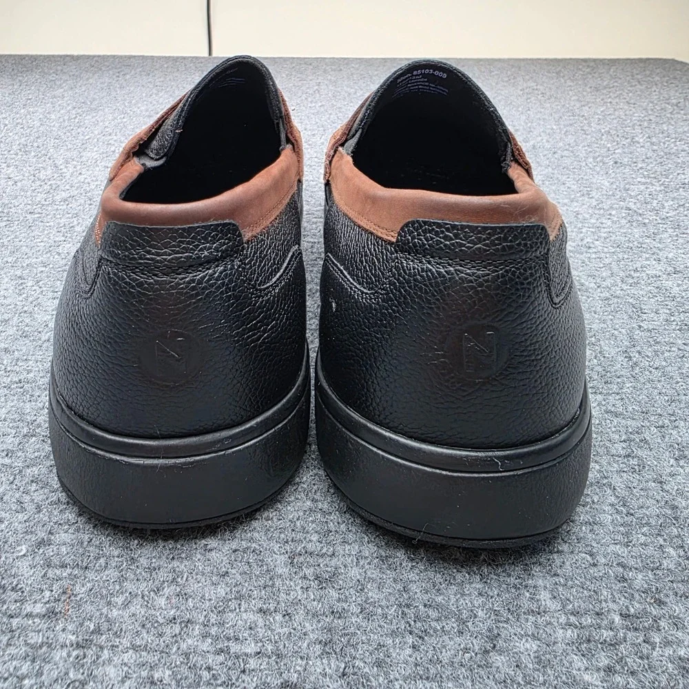 Nunn Bush Luca MT Penny Loafer Mens 13 M Black Brown Leather Slip On Shoe NIB
